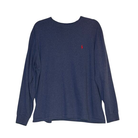 Ralph Lauren Polo blue purple long sleeves tee size Medium - Picture 1 of 7